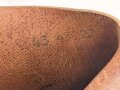 Paar Halbschuhe, ungeschwärztes Leder, Sohlenlänge 30cm, Alter und Herkunft unbekannt