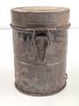 1.Weltkrieg, Bereitschaftsbüchse für eine Gasmaske. Originallack, ungereinigtes Stück