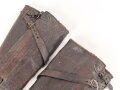 Paar lederne Gamaschen, zivile Ausführung, könnten so von einem Offizier getragen worden sein. Ungereinigtes Paar