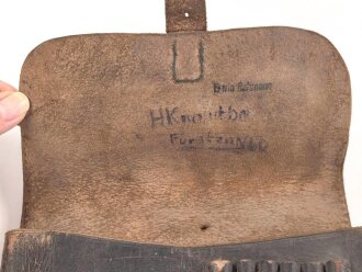Kartentasche im Stil des 1. Weltkrieg, Eigentumstück, ungereinigt