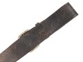 Zweidornkoppel für einen Offizier, höchstwahrscheinlich aus der Reichswehrzeit, Getragenes Stück, Gesamtlänge 98cm