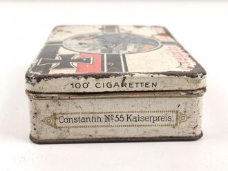 1. Weltkrieg,  patriotische Zigarettendose aus Blech " Constantin Kaiserpreis" Originallack, Maße etwa 10 x 15 x 4cm