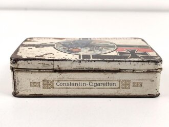 1. Weltkrieg,  patriotische Zigarettendose aus Blech " Constantin Kaiserpreis" Originallack, Maße etwa 10 x 15 x 4cm