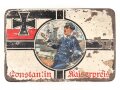 1. Weltkrieg,  patriotische Zigarettendose aus Blech " Constantin Kaiserpreis" Originallack, Maße etwa 10 x 15 x 4cm
