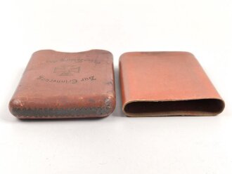 1. Weltkrieg,  Pappetui wohl für Zigarren " Zur Erinnerung an den Feldzug 1914/15" Maße etwa 8 x 11cm