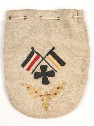 1. Weltkrieg, patriotischer Beutel, Maße etwa 14 x 19cm