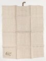 1. Weltkrieg Handtuch, Kammerstück von 1915, ungebraucht, Maße etwa 50 x 65cm