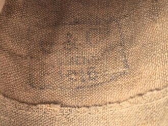 1. Weltkrieg , Sack für " Kaffee" Innen 1915 gestempelt, Maße etwa 17 x 37cm