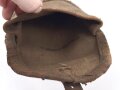 1. Weltkrieg Leinentasche, die Koppelschlaufe abgetrennt, Maße etwa 11 x 19cm