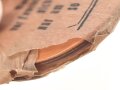 1.Weltkrieg , Paar Ersatzklarscheiben für die Gasmaske in Umverpackung, gehört so ins Deckelfach der Bereitschaftsbüchse