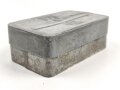 1.Weltkrieg, leere Zinkblechdose für Handgranatenzünder ( Kugel - und Eihandgranate )