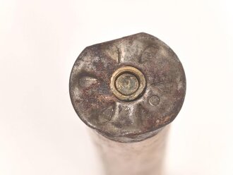 1.Weltkrieg, Leete , abgeschossene Hülse Doppelsternsignalpatrone gelb ( siehe Dr.Lorenz Scheit Seite 120)