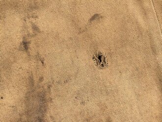 Brotbeutel für Parteiverbände, schlecht lesbarer Stempel " Eigentum Ordensburg Vogelsang" Stark getragen, ungereinigt