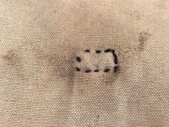 Brotbeutel im Stil des 1. Weltkrieg, meiner Meinung nach 20/30iger Jahre. Getragenes Stück, ungereinigt