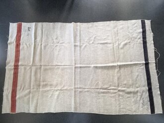 1.Weltkrieg Wolldecke, Kammerstück von 1913 ?, Maße etwa 135 x 215cm. Ungereinigt