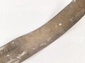 Kaiserreich , Koppelriemen für Mannschaften alter Art bis 1895. Original geweisstes Kammerstück, Höhe des Haken 52mm, Höhe des Leders vorne 48mm, im weiteren Verlauf etwa 44mm. Gesamtlänge etwa 89cm