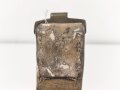 Kaiserreich , Koppelriemen für Mannschaften alter Art bis 1895. Original geweisstes Kammerstück, Höhe des Haken 52mm, Höhe des Leders vorne 48mm, im weiteren Verlauf etwa 44mm. Gesamtlänge etwa 89cm