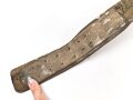 Kaiserreich , Koppelriemen für Mannschaften alter Art bis 1895. Original geweisstes Kammerstück, Höhe des Haken 52mm, Höhe des Leders vorne 48mm, im weiteren Verlauf etwa 44mm. Gesamtlänge etwa 89cm