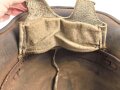 1.Weltkrieg , Stahlhelm Modell 1917. Hersteller ET64 ( Eisenhüttenwerk Thale A.G., Thale a/Harz)  Ungereinigtes Stück, das Innenfutter original verbaut