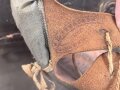 1.Weltkrieg , Stahlhelm Modell 1917. schwach lesbarer Hersteller ET66 ( Eisenhüttenwerk Thale A.G., Thale a/Harz)  Ungereinigtes Stück, das Innenfutter original verbaut, die hintere Niete fehlt