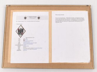 Frankreich Fremdenlegion, Entlassungsschein ( Conge de Liberation) aus dem 1.Regiment der Frem denlegion, ausgestellt am 17.September 1865 in Mexiko Stadt. Neuzeitlich gerahmt, Maße des Rahmen 37 x 50cm