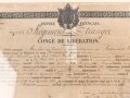 Frankreich Fremdenlegion, Entlassungsschein ( Conge de Liberation) aus dem 1.Regiment der Frem denlegion, ausgestellt am 17.September 1865 in Mexiko Stadt. Neuzeitlich gerahmt, Maße des Rahmen 37 x 50cm