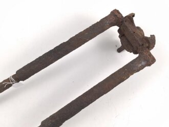 1.Weltkrieg, Gabelstütze zum Maschinengewehr 08/15. Höhenverstellbare Variante, alter Bodenfund