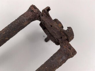 1.Weltkrieg, Gabelstütze zum Maschinengewehr 08/15. Höhenverstellbare Variante, alter Bodenfund