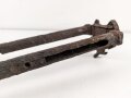1.Weltkrieg, Gabelstütze zum Maschinengewehr 08/15. Höhenverstellbare Variante, alter Bodenfund