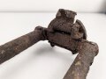 1.Weltkrieg, Gabelstütze zum Maschinengewehr 08/15. Höhenverstellbare Variante, alter Bodenfund