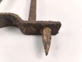 1.Weltkrieg, Gabelstütze zum Maschinengewehr 08/15. Höhenverstellbare Variante, alter Bodenfund