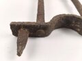 1.Weltkrieg, Gabelstütze zum Maschinengewehr 08/15. Höhenverstellbare Variante, alter Bodenfund