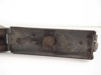1.Weltkrieg, Schlossbehälter für die Schlittenlafette MG08 und 08/15. Guter Zustand, der Verschlussmechanismus alt ergänzt ?, schwer gängig