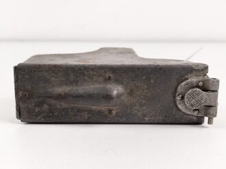 1.Weltkrieg, Schlossbehälter für die Schlittenlafette MG08 und 08/15. Guter Zustand, der Verschlussmechanismus alt ergänzt ?, schwer gängig