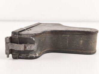 1.Weltkrieg, Schlossbehälter für die Schlittenlafette MG08 und 08/15. Guter Zustand, der Verschlussmechanismus alt ergänzt ?, schwer gängig