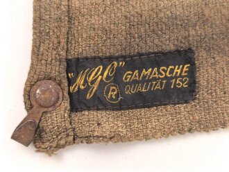 1.Weltkrieg " MGC Gamasche" , relativ kurze Ausführung, nicht ganz paarig