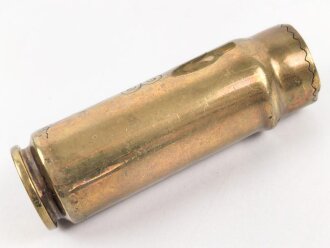 Frankreich , Paar leere Messinghülsen als Dekorationsartikel " Souvenir de Guerre 1914-1918" Messing, kein Zündhütchen, Höhe je 7cm, Bodendurchmesser 20mm