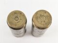 Frankreich , Paar leere Messinghülsen als Dekorationsartikel " Souvenir de Guerre 1914-1918" Messing, kein Zündhütchen, Höhe je 7cm, Bodendurchmesser 20mm