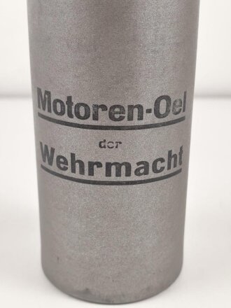 "Motoren- Oel der Wehrmacht" silberne Pappdose der Firma " WIFO" , Original befüllt