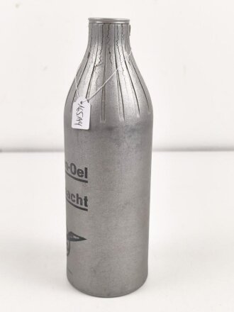 "Motoren- Oel der Wehrmacht" silberne Pappdose  , Original befüllt