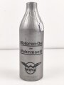 "Motoren- Oel der Wehrmacht" silberne Pappdose  , Original befüllt