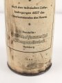 "Stoßdämpferoel TL 6027 für Wehrmacht Kraftfahrzeuge" Ungereinigt, verbeult, leer