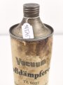 "Stoßdämpferoel TL 6027 für Wehrmacht Kraftfahrzeuge" Ungereinigt, verbeult, leer