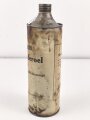 "Stoßdämpferoel TL 6027 für Wehrmacht Kraftfahrzeuge" Ungereinigt, verbeult, leer