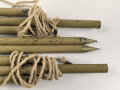 Afrikakorps / Tropen, Moskitonetz für das Feldbett mit vollständigem Gestänge von 1942, dazu ein Transportsack. Eigentumsvermerk des Obergefreiten Neumann.