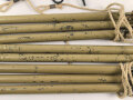 Afrikakorps / Tropen, Moskitonetz für das Feldbett mit vollständigem Gestänge von 1942, dazu ein Transportsack. Eigentumsvermerk des Obergefreiten Neumann.