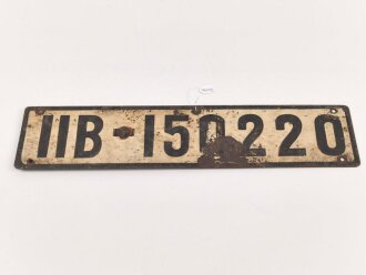 Nummernschild aus der Zeit des 2. Weltkrieg, wohl...