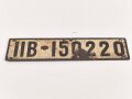 Nummernschild aus der Zeit des 2. Weltkrieg, wohl für Lastkraftwagen. Maße 13 x 60cm