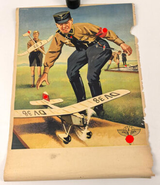 NSFK Poster . Farbfrisch, an den Rändern defekt, Maße etwa 59 x 84cm
