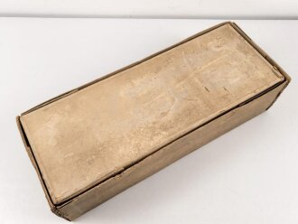 Pionier Wehrmacht, leere Umverpackung für 25 kg " Gelatine Donarit 1" datiert 1944. Maße etwa 27 x 72 x 18cm